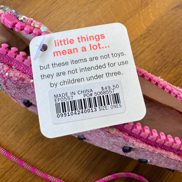 CREWCUTS Glitter Watermelon Crossbody Bag Girls Pink & Green Fruit Sparkle Purse - Picture 8 of 9